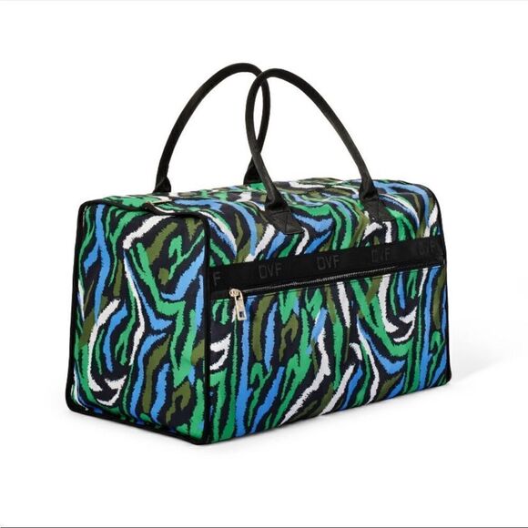 DVF for Target Disco Zebra Green Weekender Bag New - Picture 2 of 4
